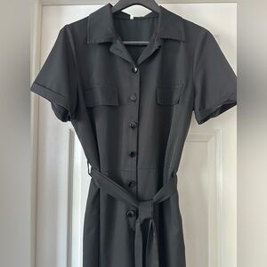 Women’s Black front button up belted Jumpsuit